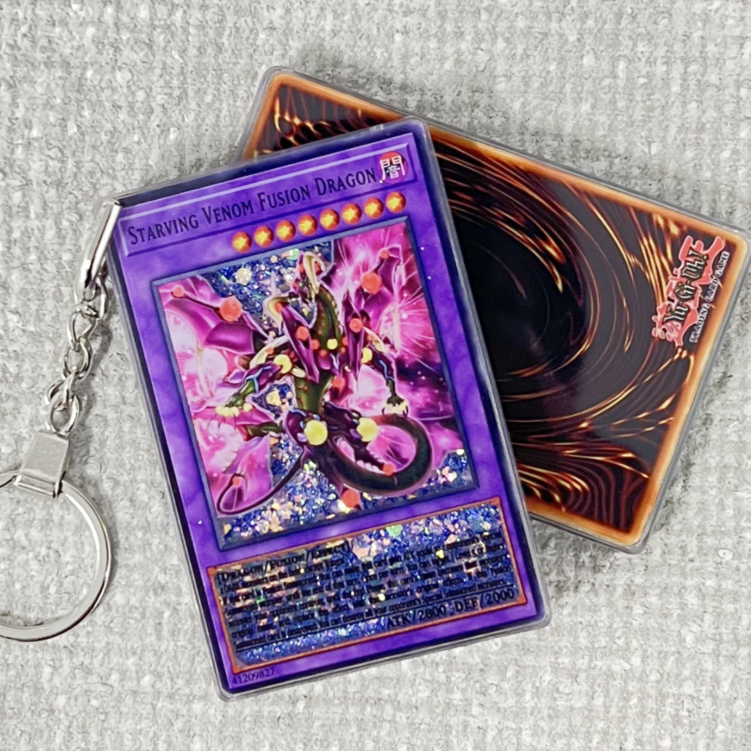 STARVING VENOM FUSION DRAGON Card Quicksand Keychain