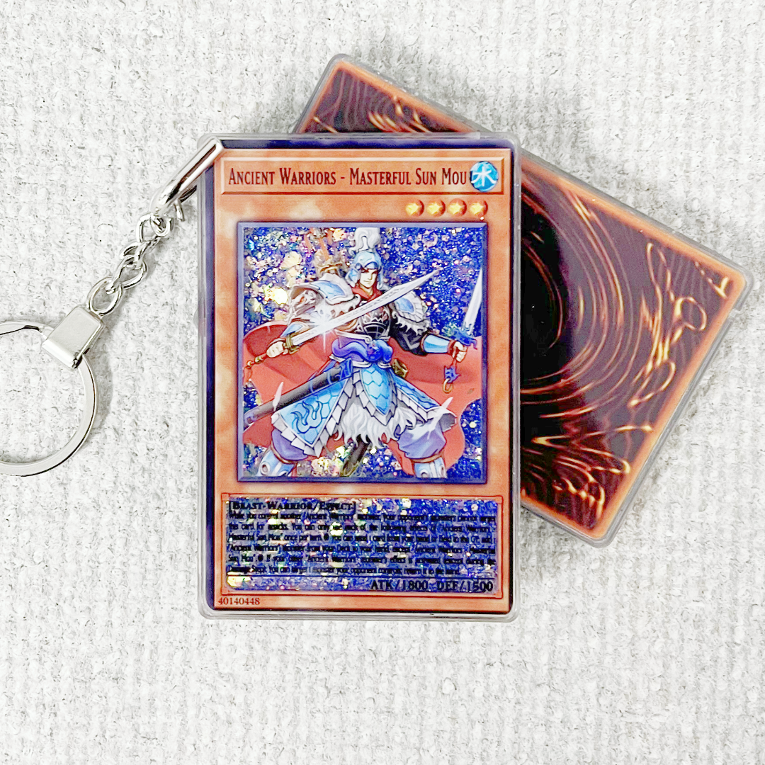 ANCIENT WARRIORS - MASTERFUL SUN MOU Card Quicksand Keychain