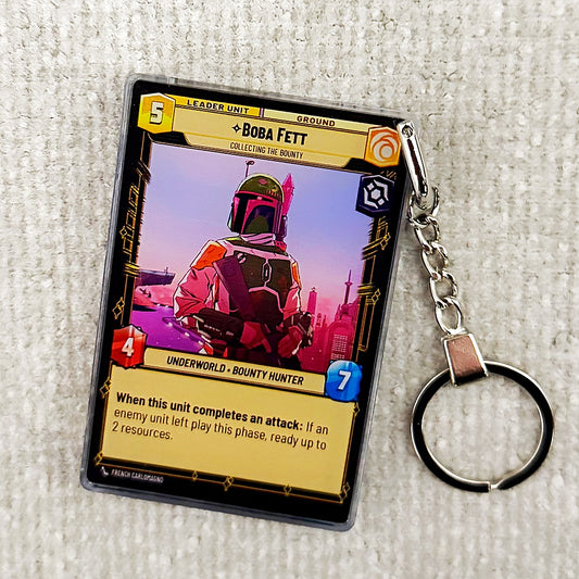BOBA FETT Star Wars Card Quicksand Keychain