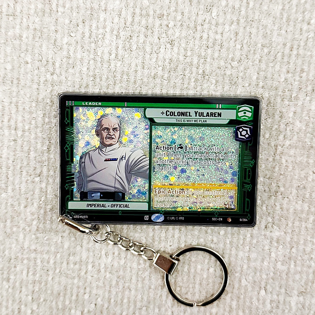 COLONEL YULAREN Star Wars Card Quicksand Keychain