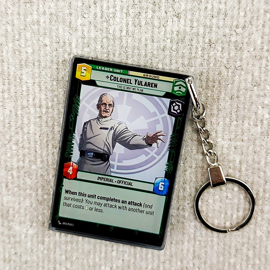 COLONEL YULAREN Star Wars Card Quicksand Keychain