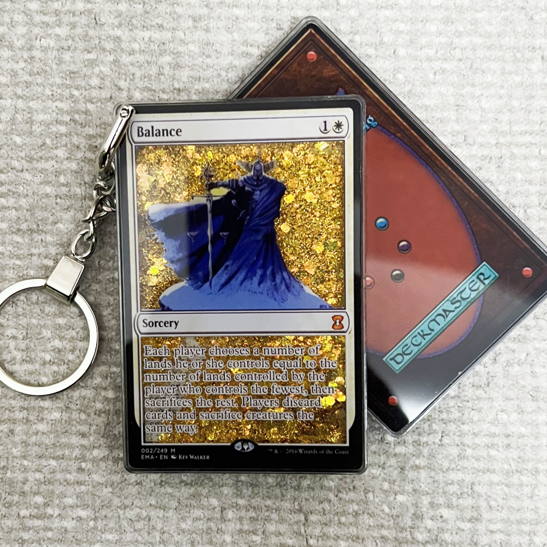Balance Magic the Gathering Card Quicksand Keychain