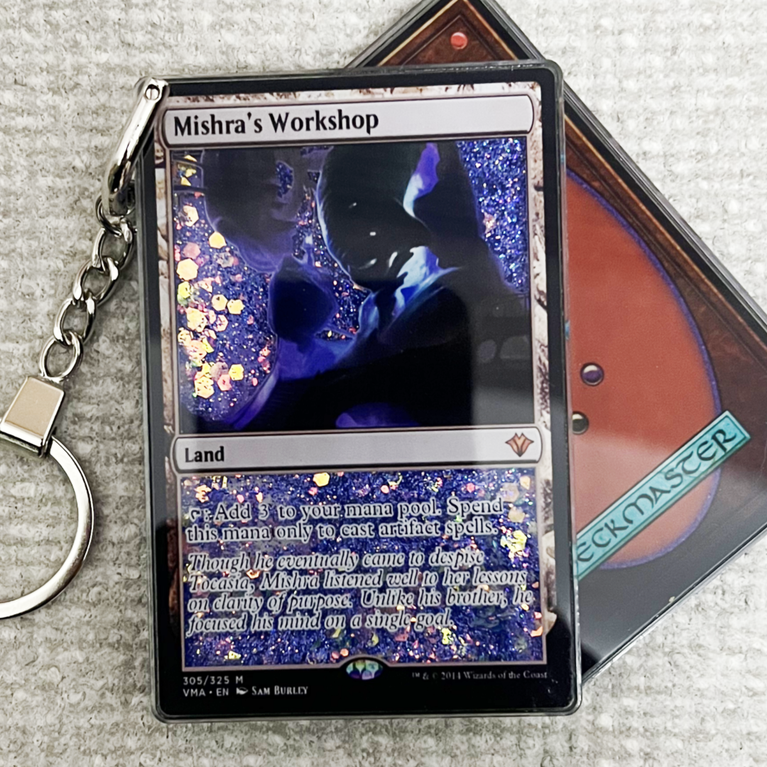Mishra's Workshop Magic the Gathering Card Quicksand Keychain