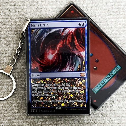 Mana Drain Magic the Gathering Card Quicksand Keychain