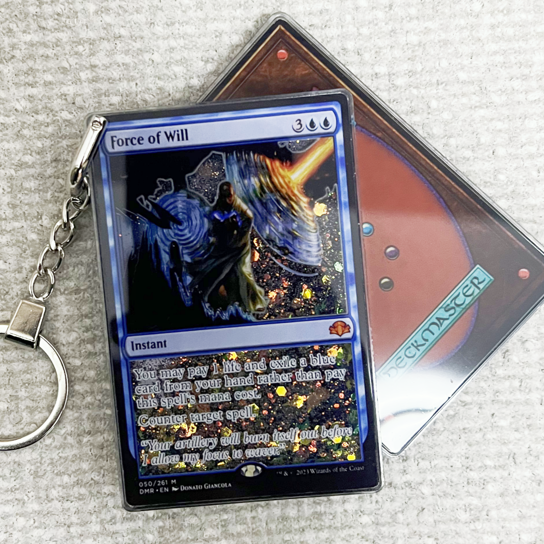 Force of Will  Magic the Gathering Card Quicksand Keychain