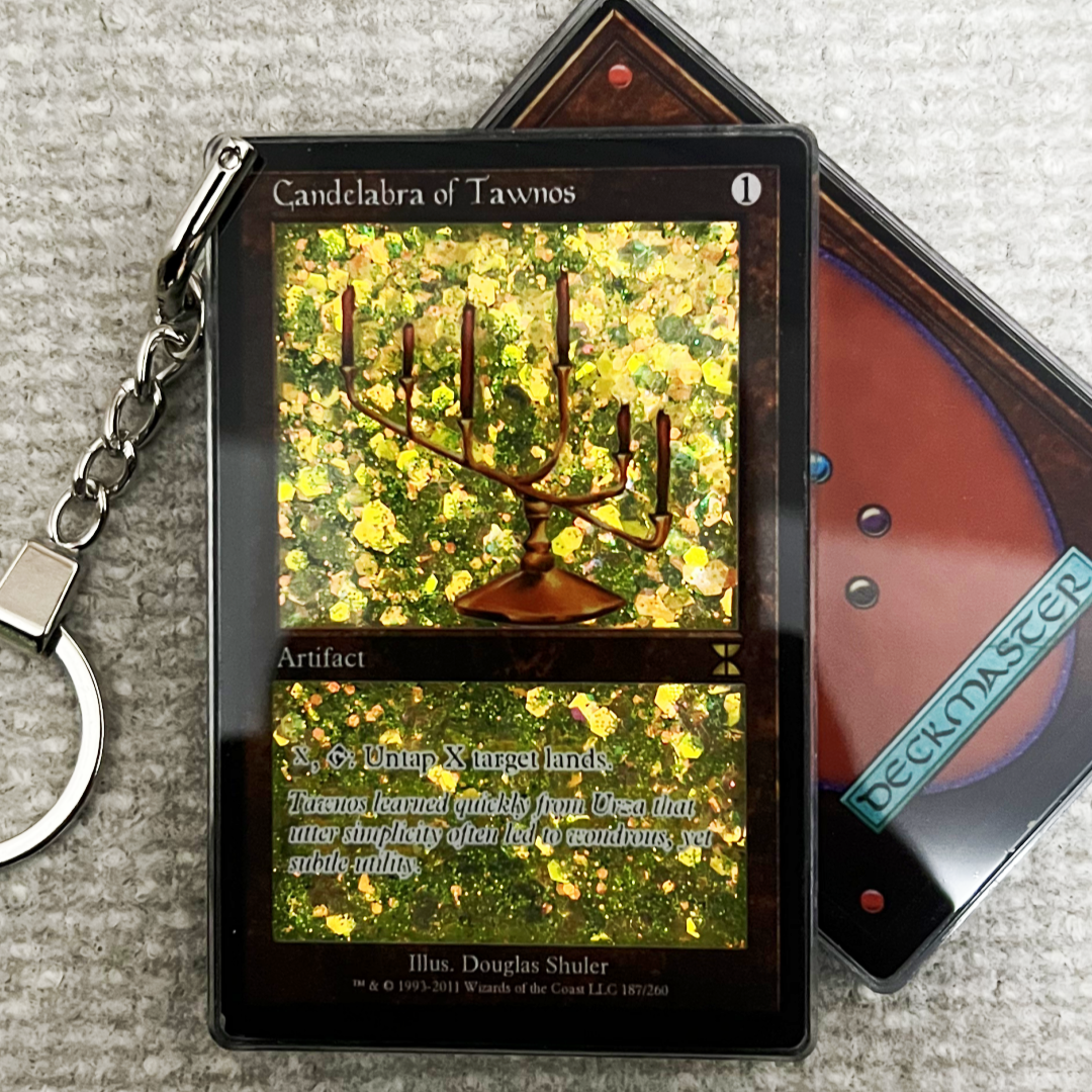 Candelabra of Tawnos Magic the Gathering Card Quicksand Keychain