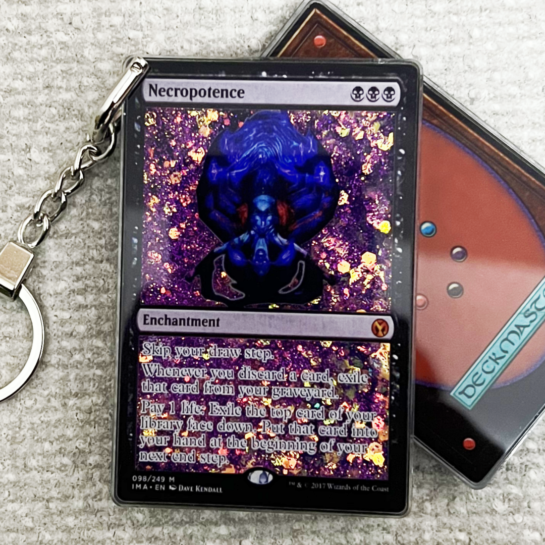 Necropotence Magic the Gathering Card Quicksand Keychain