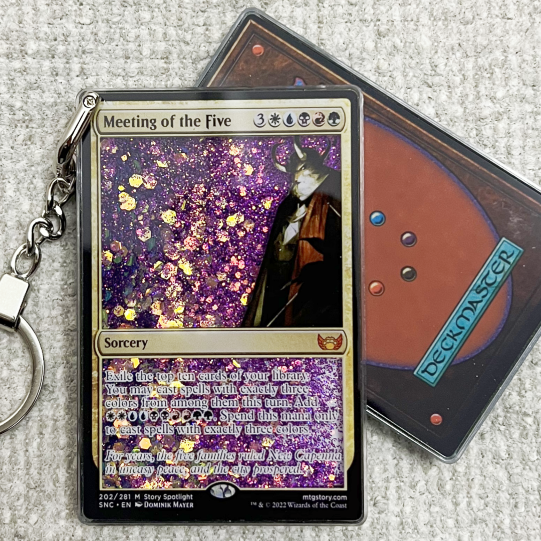 Meeting of the Five Magic the Gathering Card Quicksand Keychain