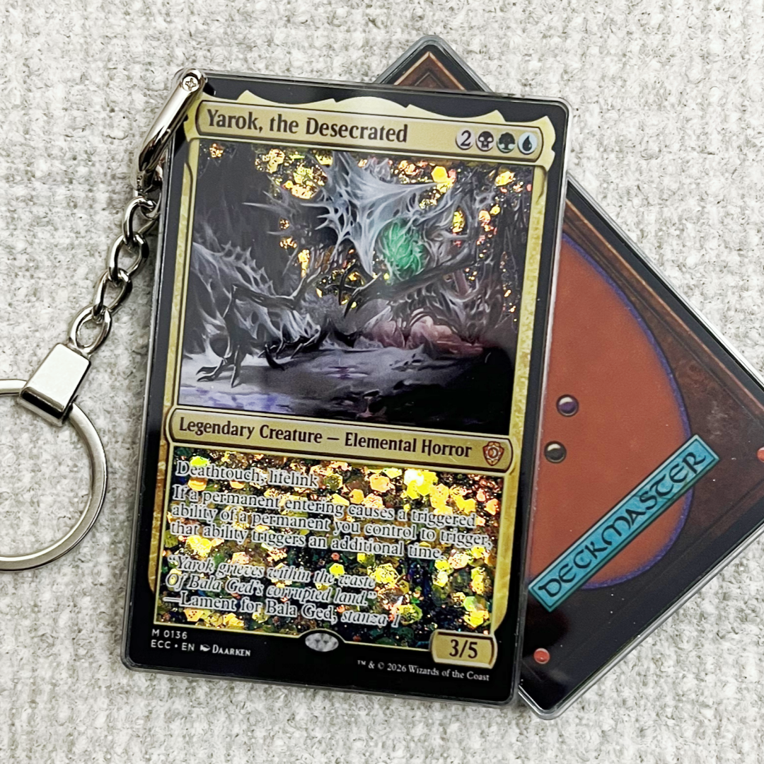 Yarok, the Desecrated Magic the Gathering Card Quicksand Keychain