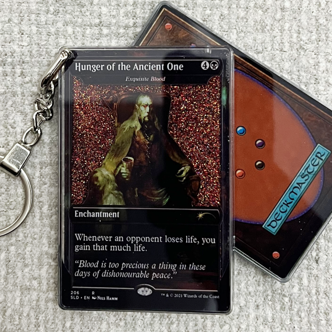 Hunger of the Ancient One Magic the Gathering Card Quicksand Keychain