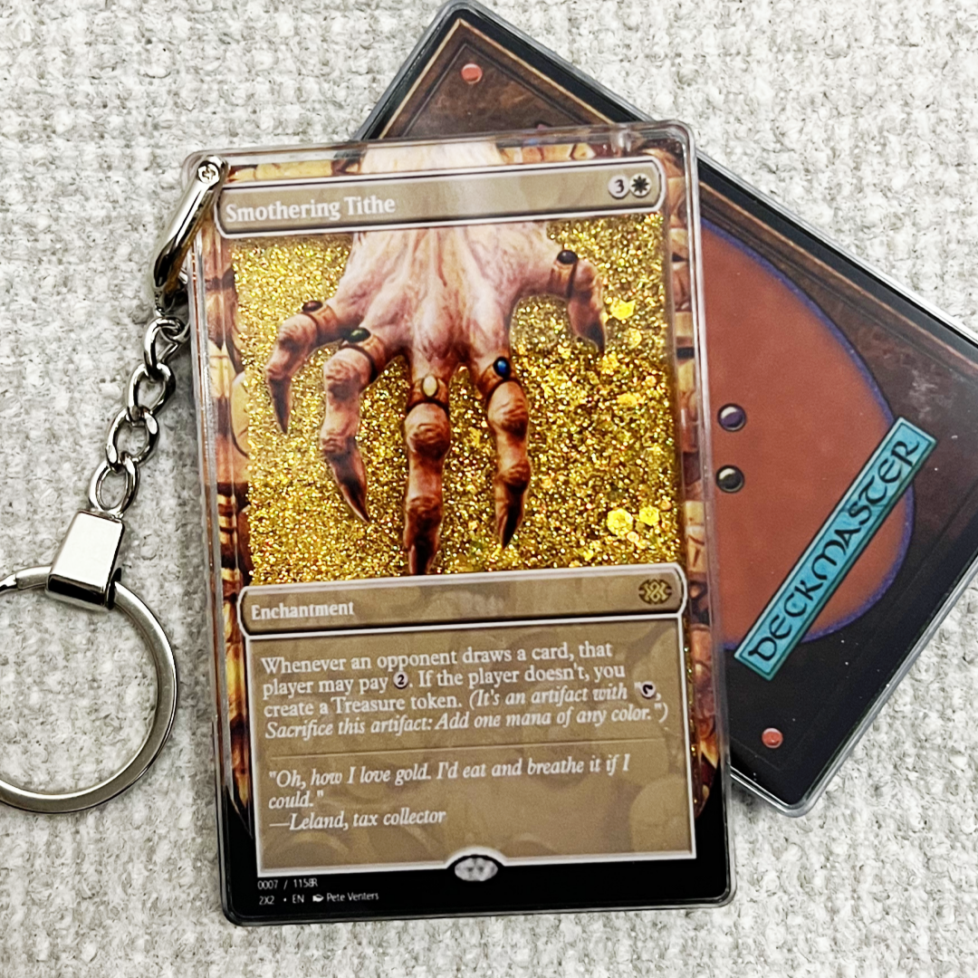 Smothering Tithe Magic the Gathering Card Quicksand Keychain