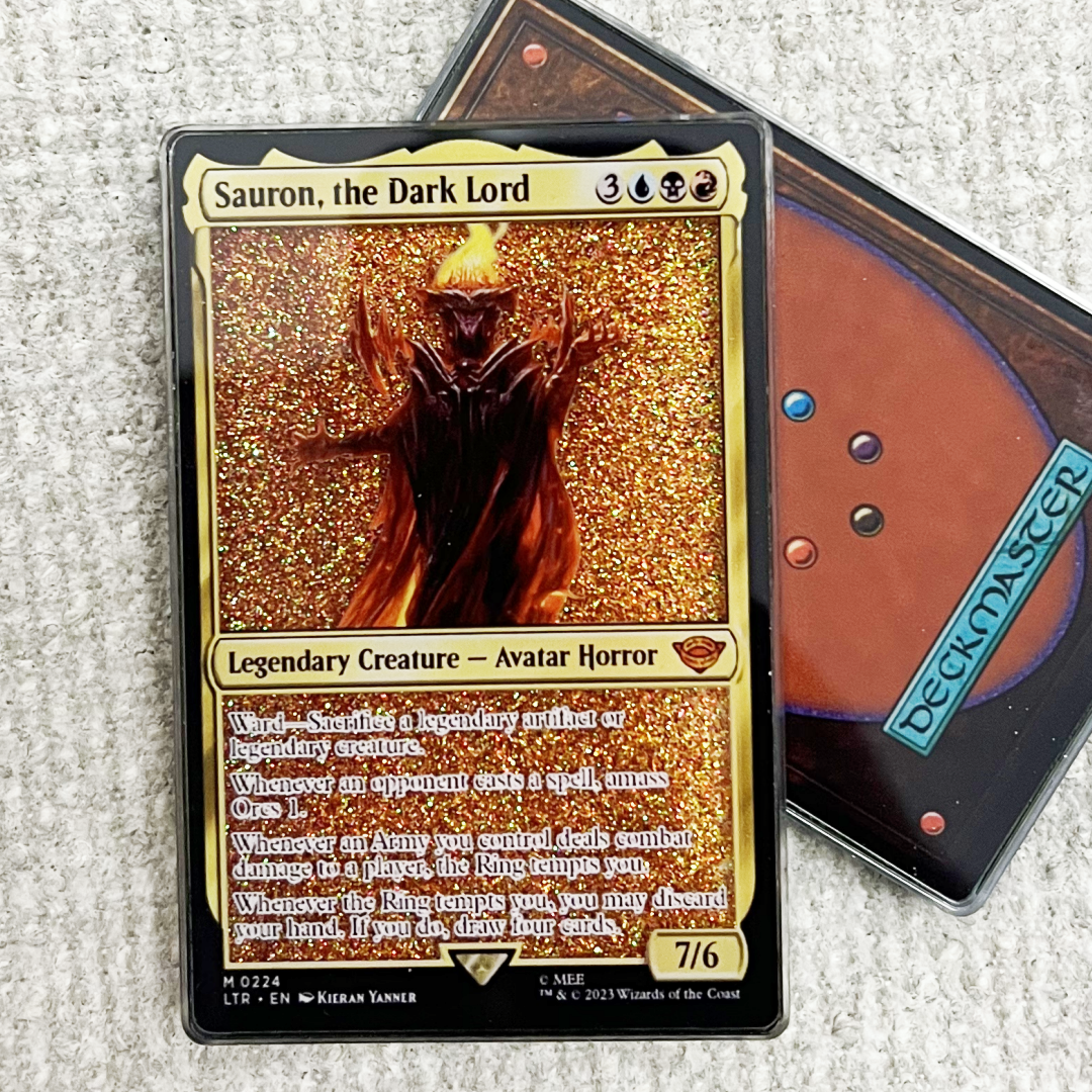 Sauron, the Dark Lord Magic the Gathering Card Quicksand Keychain