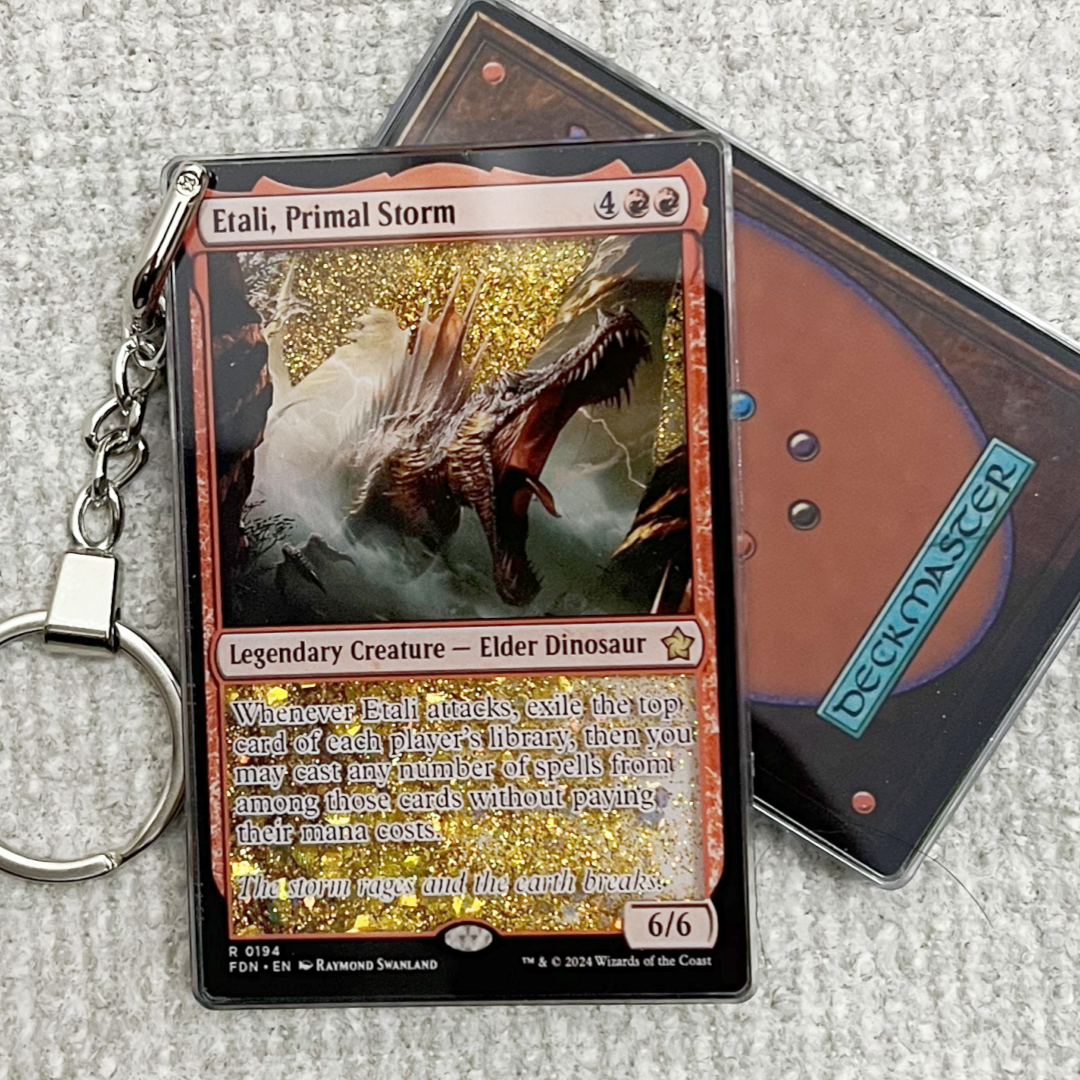 Etali, Primal Storm Magic the Gathering Card Quicksand Keychain