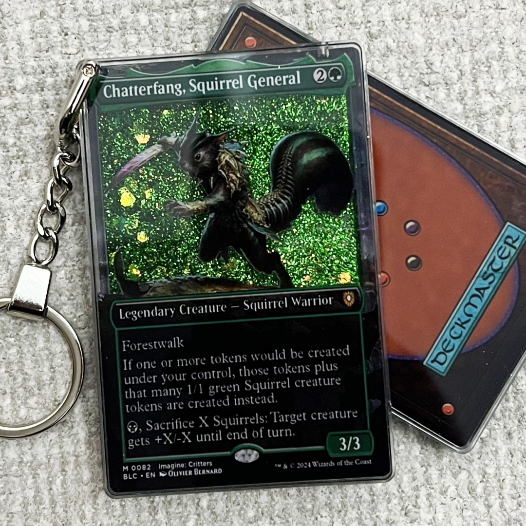 Chatterfang, Squirrel General Magic the Gathering Card Quicksand Keychain