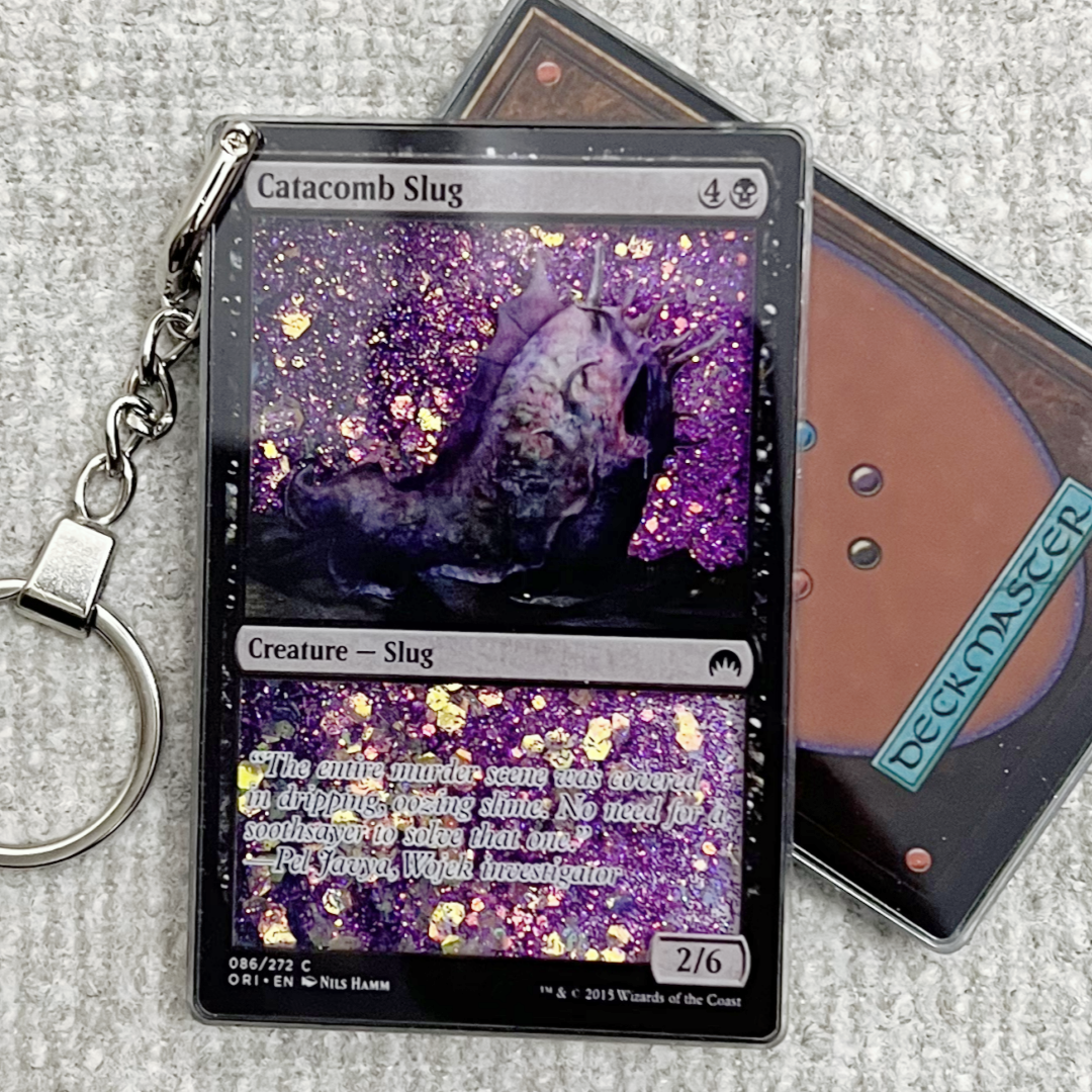 Catacomb Slug Magic the Gathering Card Quicksand Keychain