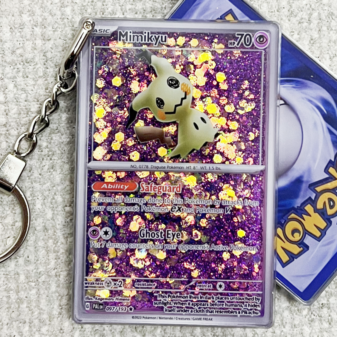 Mimikyu Card Quicksand Keychain