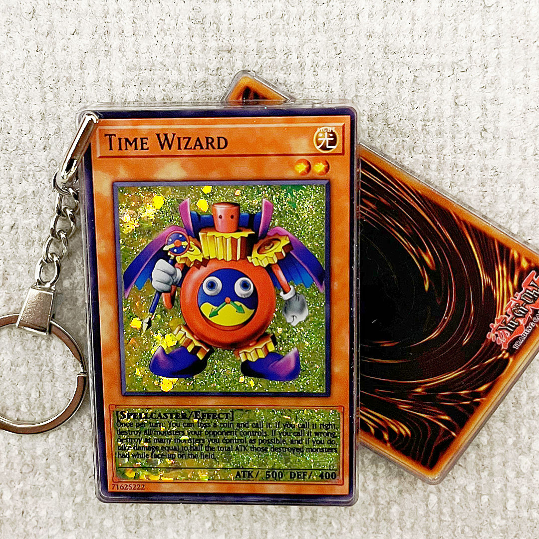TIME WIZARD Card Quicksand Keychain