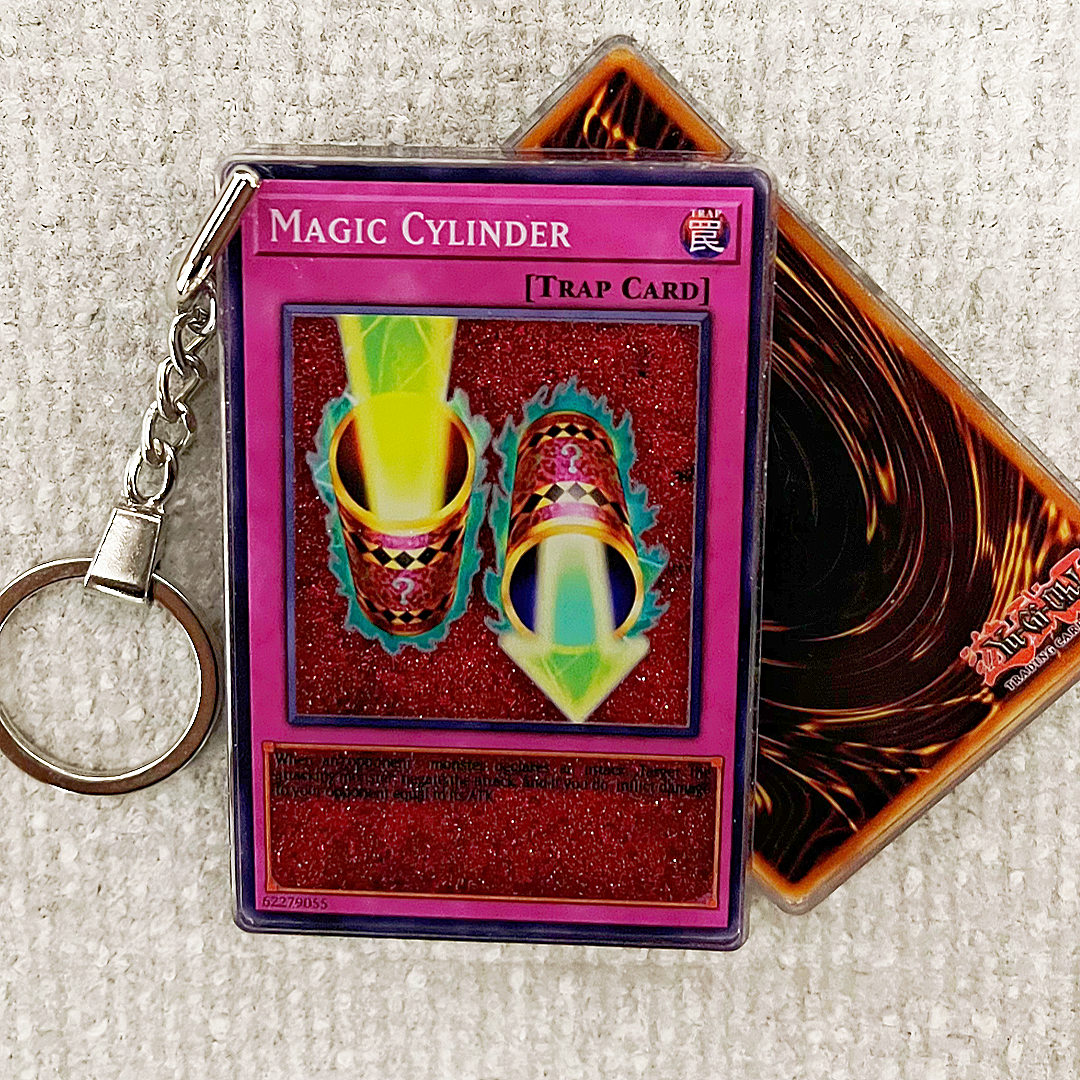MAGIC CYLINDER Card Quicksand Keychain