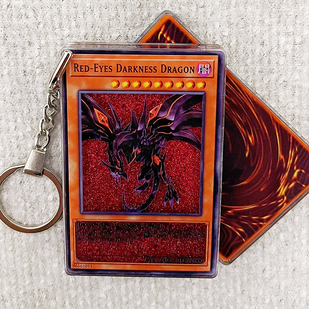 RED-EYES DARKNESS DRAGON Card Quicksand Keychain