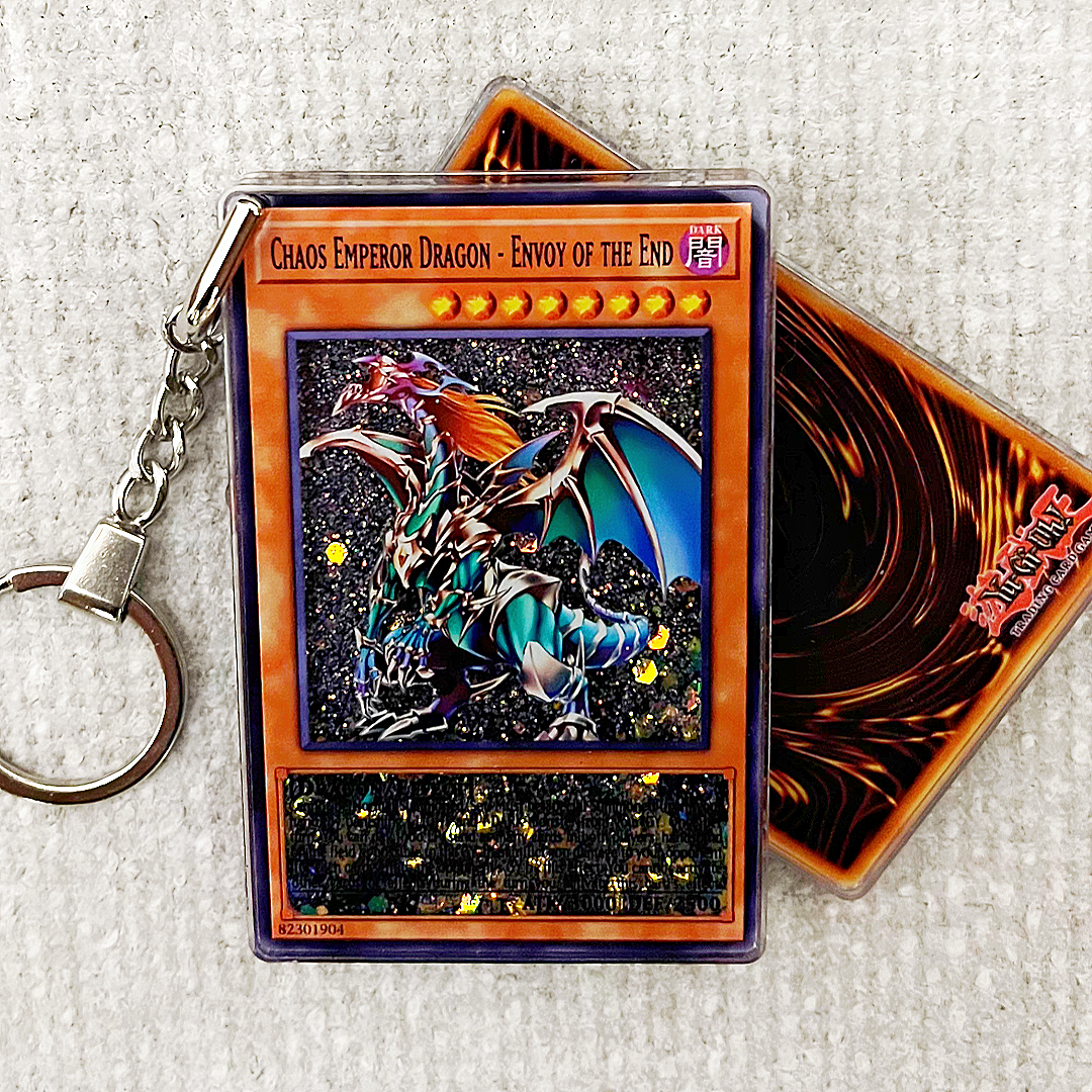 CHAOS EMPEROR DRAGON - ENVOY OF THE END Card Quicksand Keychain