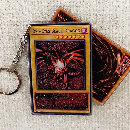RED-EYES BLACK DRAGON Card Quicksand Keychain