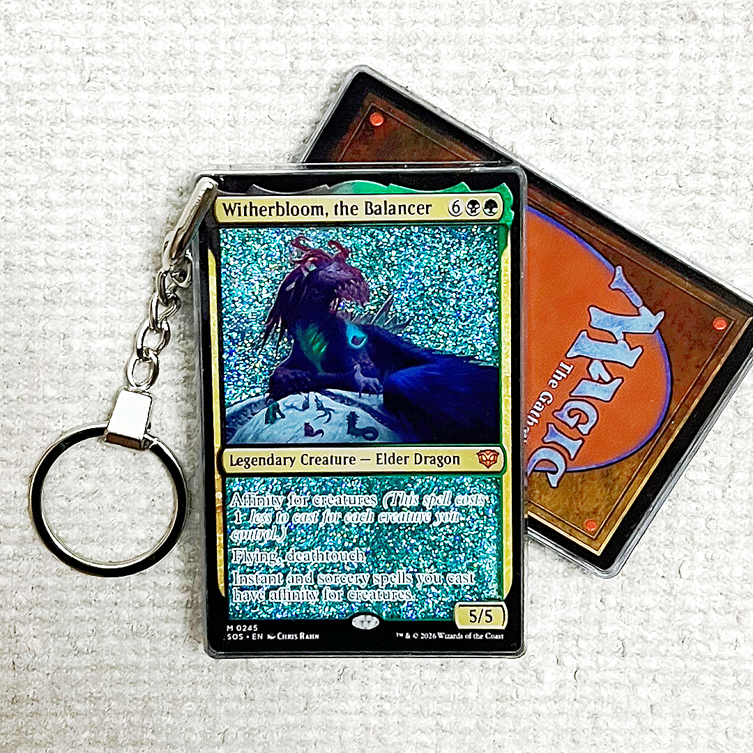 Witherbloom, the Balancer Magic the Gathering Card Quicksand Keychain