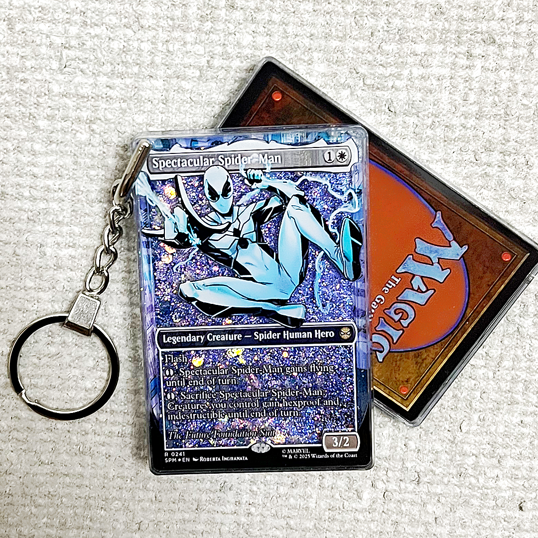 Spectacular Spider-Man R 0241 Magic the Gathering Card Quicksand Keychain