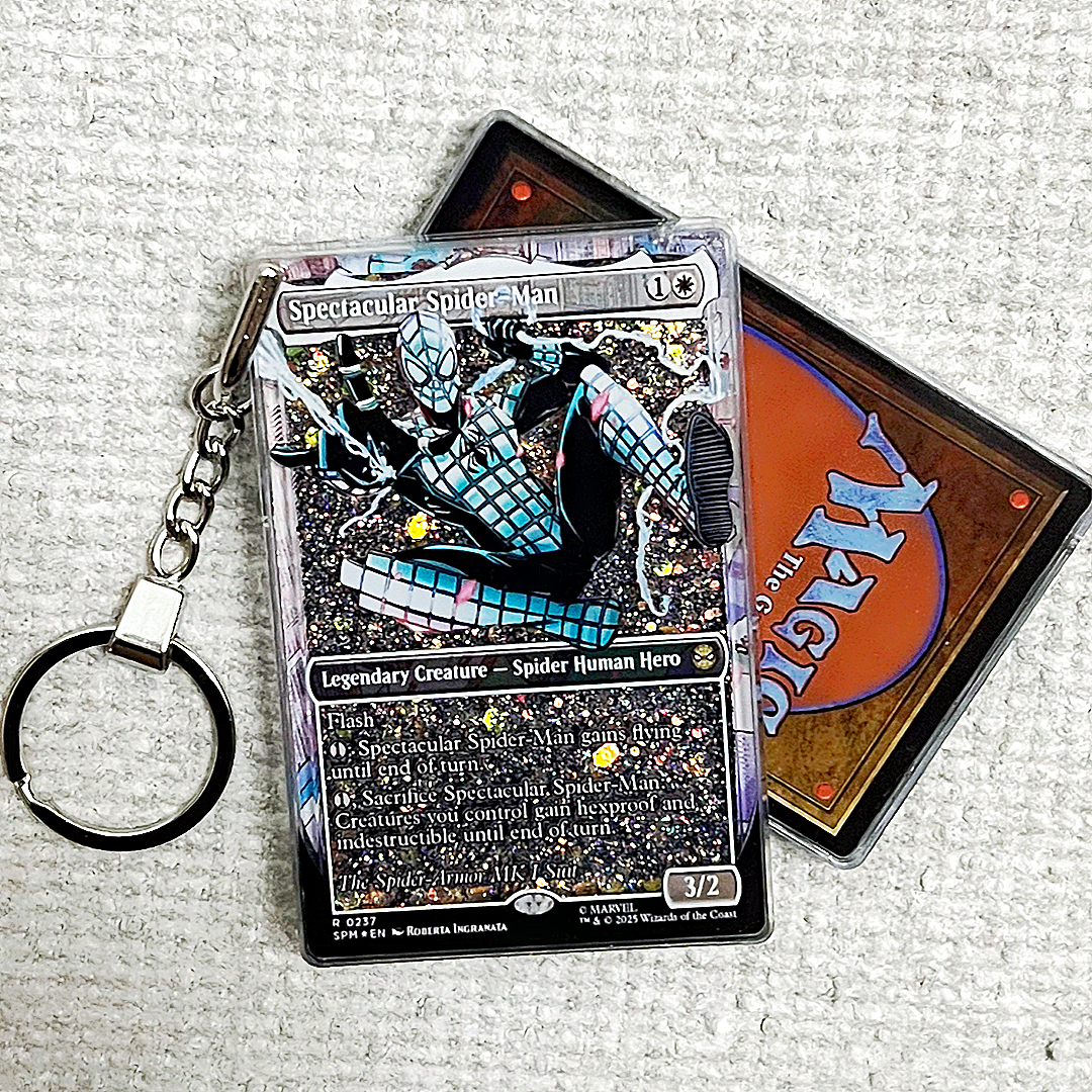 Spectacular Spider-Man R 0237 Magic the Gathering Card Quicksand Keychain