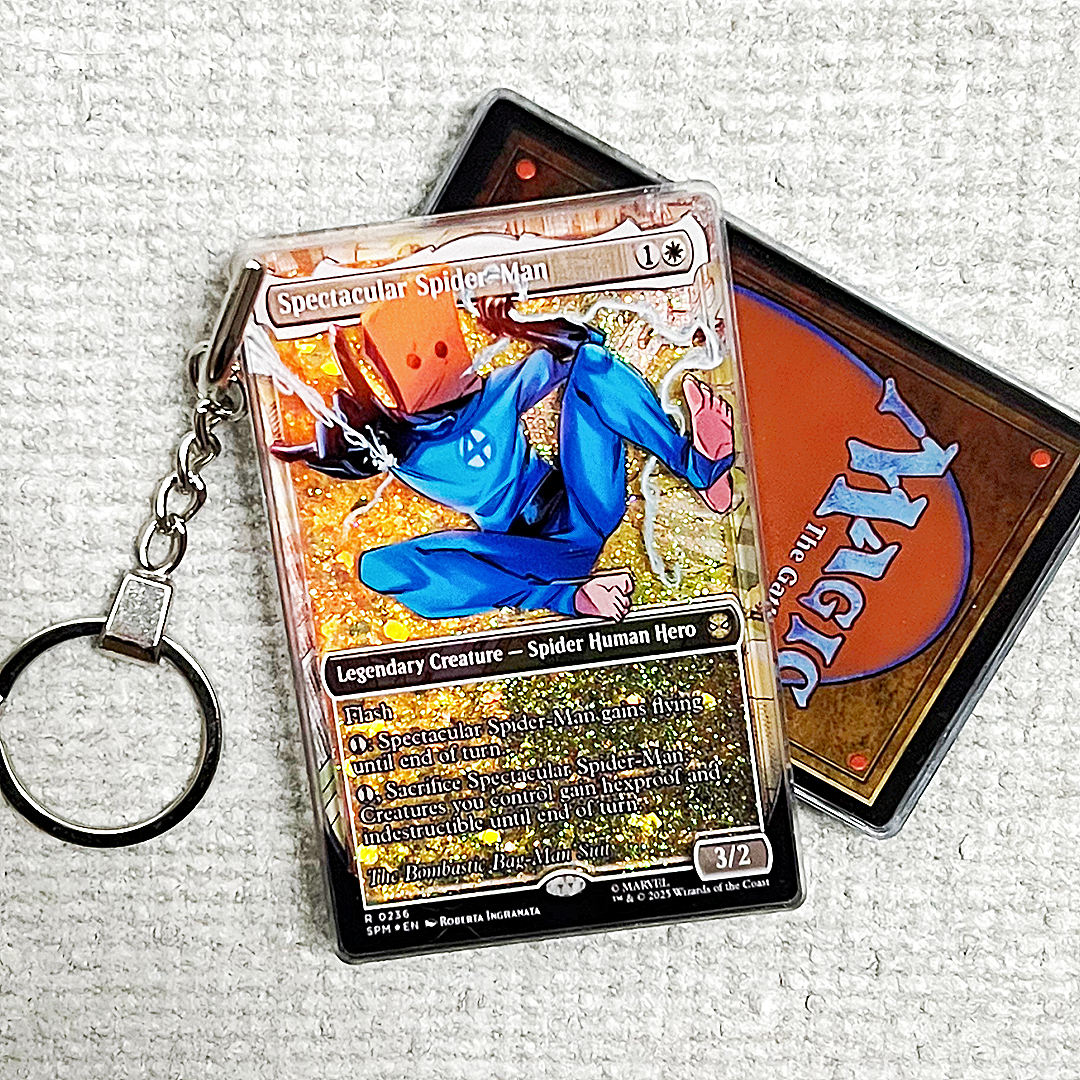 Spectacular Spider-Man R 0236 Magic the Gathering Card Quicksand Keychain