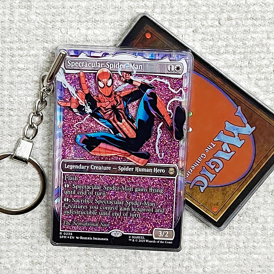 Spectacular Spider-Man R 0239 Magic the Gathering Card Quicksand Keychain