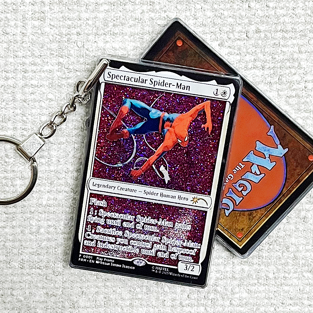 Spectacular Spider-Man P 0001 Magic the Gathering Card Quicksand Keychain