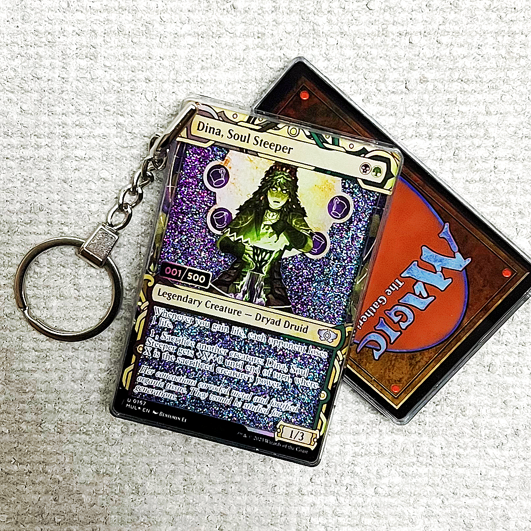 Dina, Soul Steeper Magic the Gathering Card Quicksand Keychain