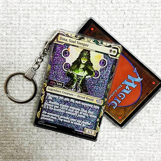 Dina, Soul Steeper Magic the Gathering Card Quicksand Keychain