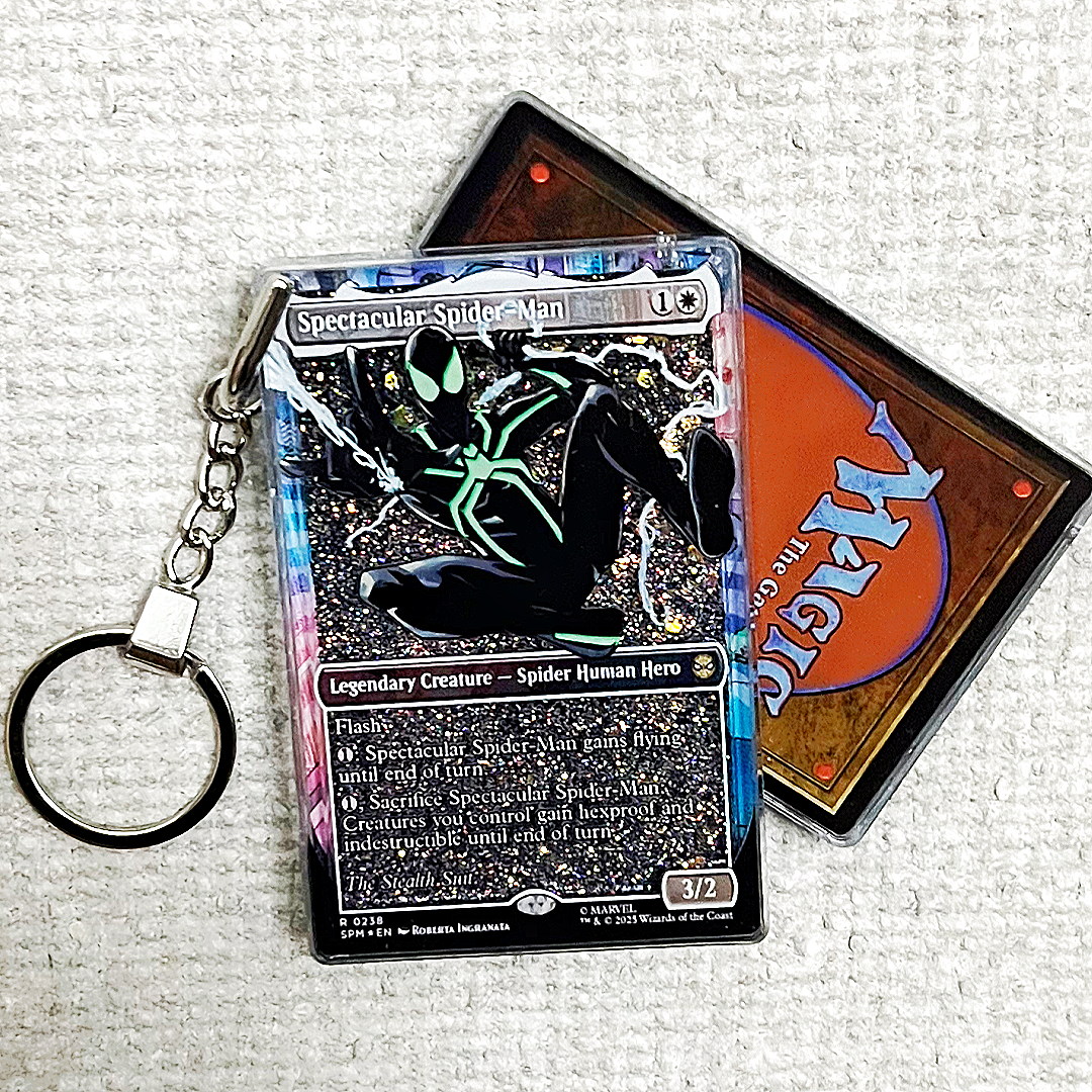 Spectacular Spider-Man R 0238 Magic the Gathering Card Quicksand Keychain