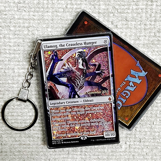 Ulamog, the Ceaseless Hunger Magic the Gathering Card Quicksand Keychain