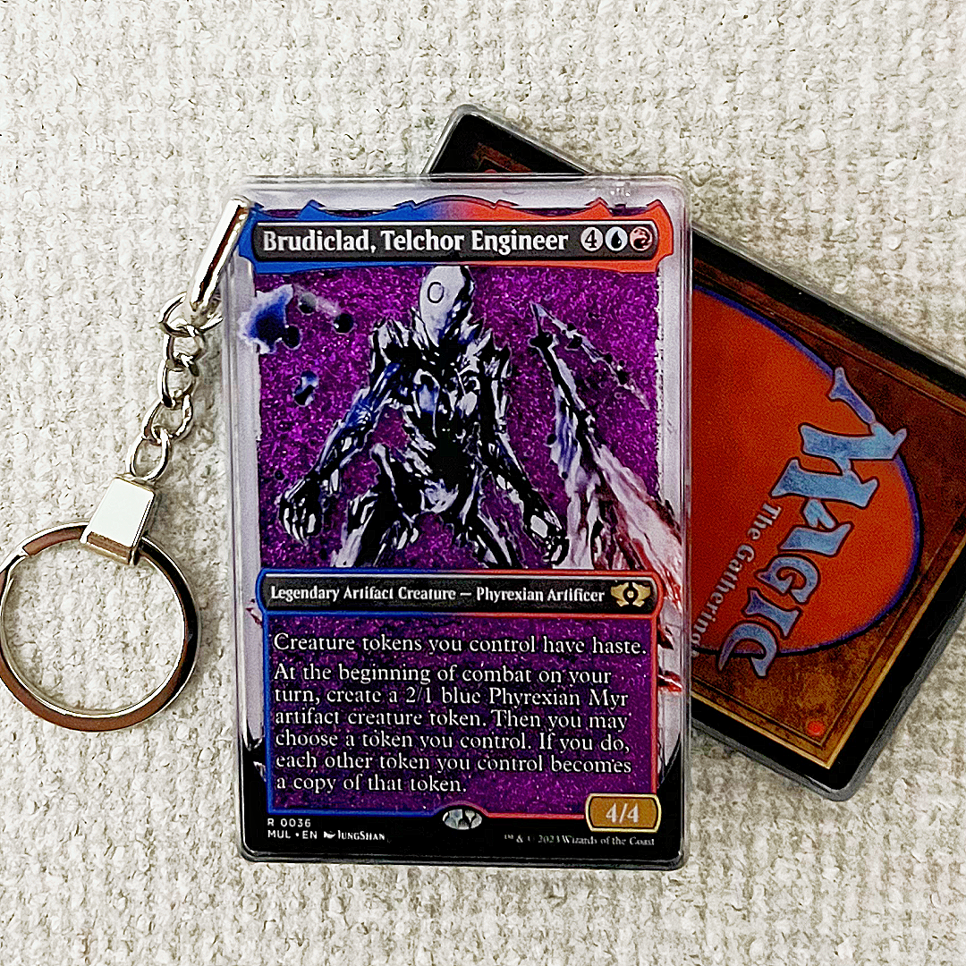 Brudiclad, Telchor Engineer Magic the Gathering Card Quicksand Keychain