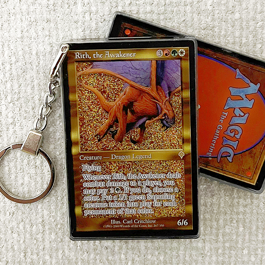 Rith, the Awakener Magic the Gathering Card Quicksand Keychain
