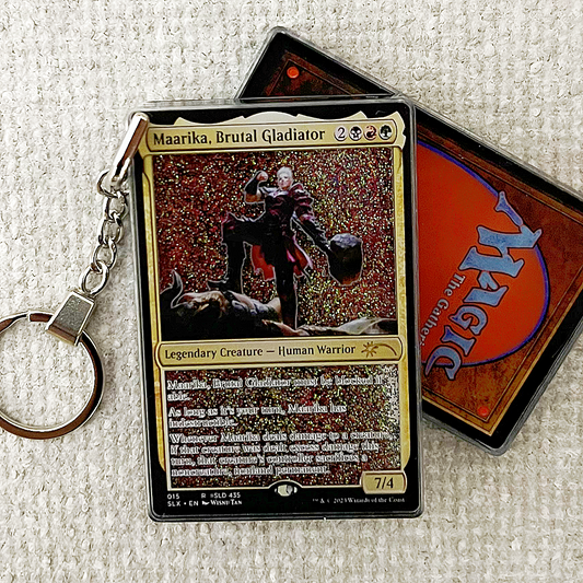 Maarika, Brutal Gladiator Magic the Gathering Card Quicksand Keychain