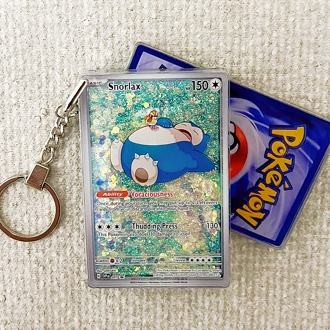 Snorlax Card Quicksand Keychain