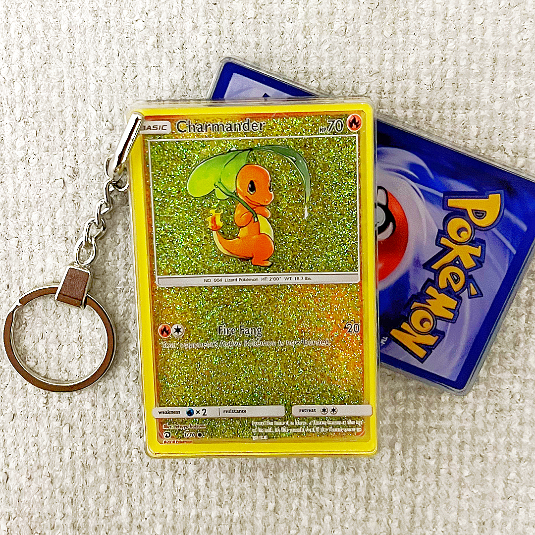 Charmander Card Quicksand Keychain