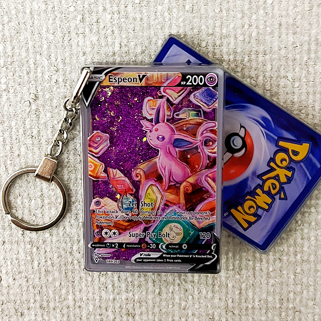 Espeon V Card Quicksand Keychain