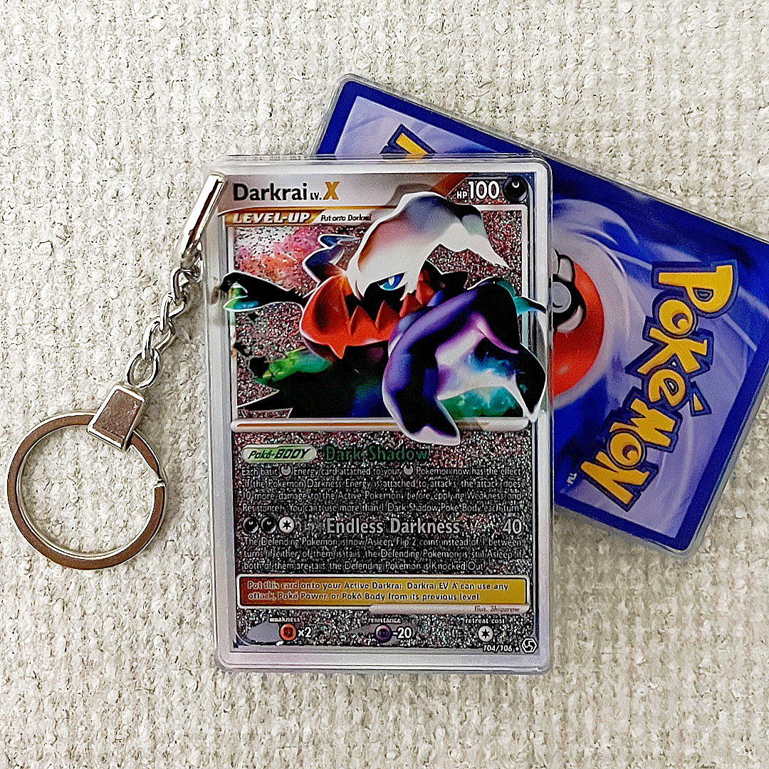 Darkrai LV.X Card Quicksand Keychain