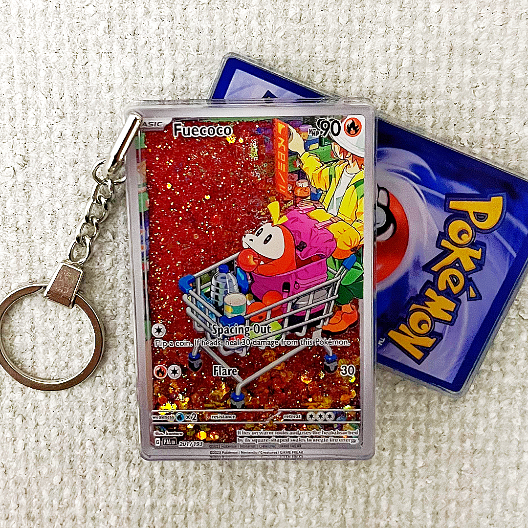 Fuecoco Card Quicksand Keychain