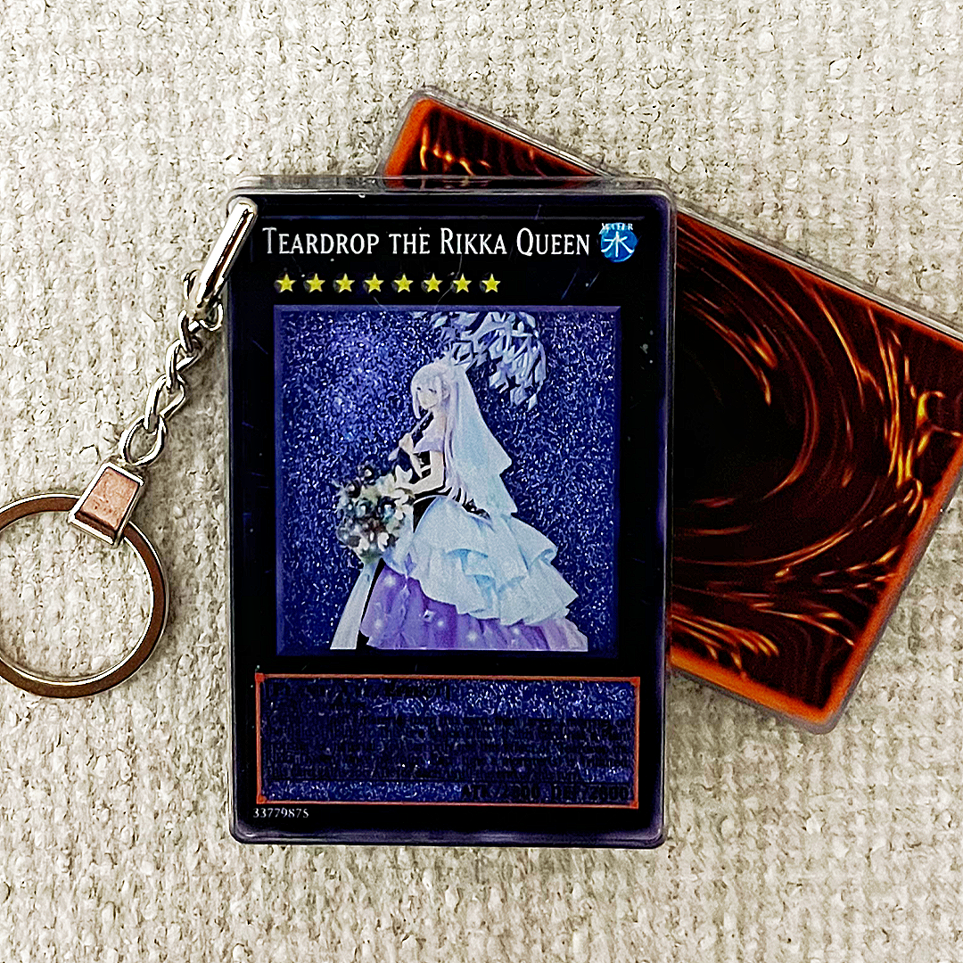 TEARDROP THE RIKKA QUEEN Card Quicksand Keychain