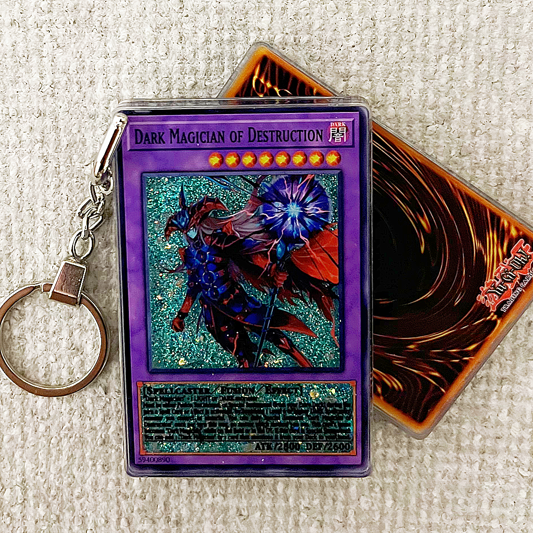 DARK MAGICIAN OF DESTRUCTION Card Quicksand Keychain