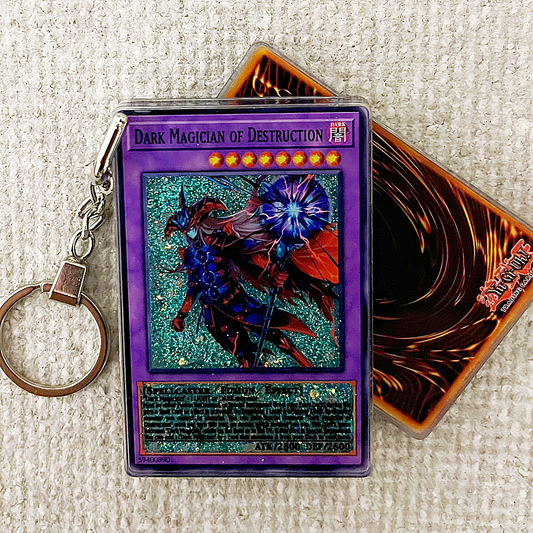 DARK MAGICIAN OF DESTRUCTION Card Quicksand Keychain