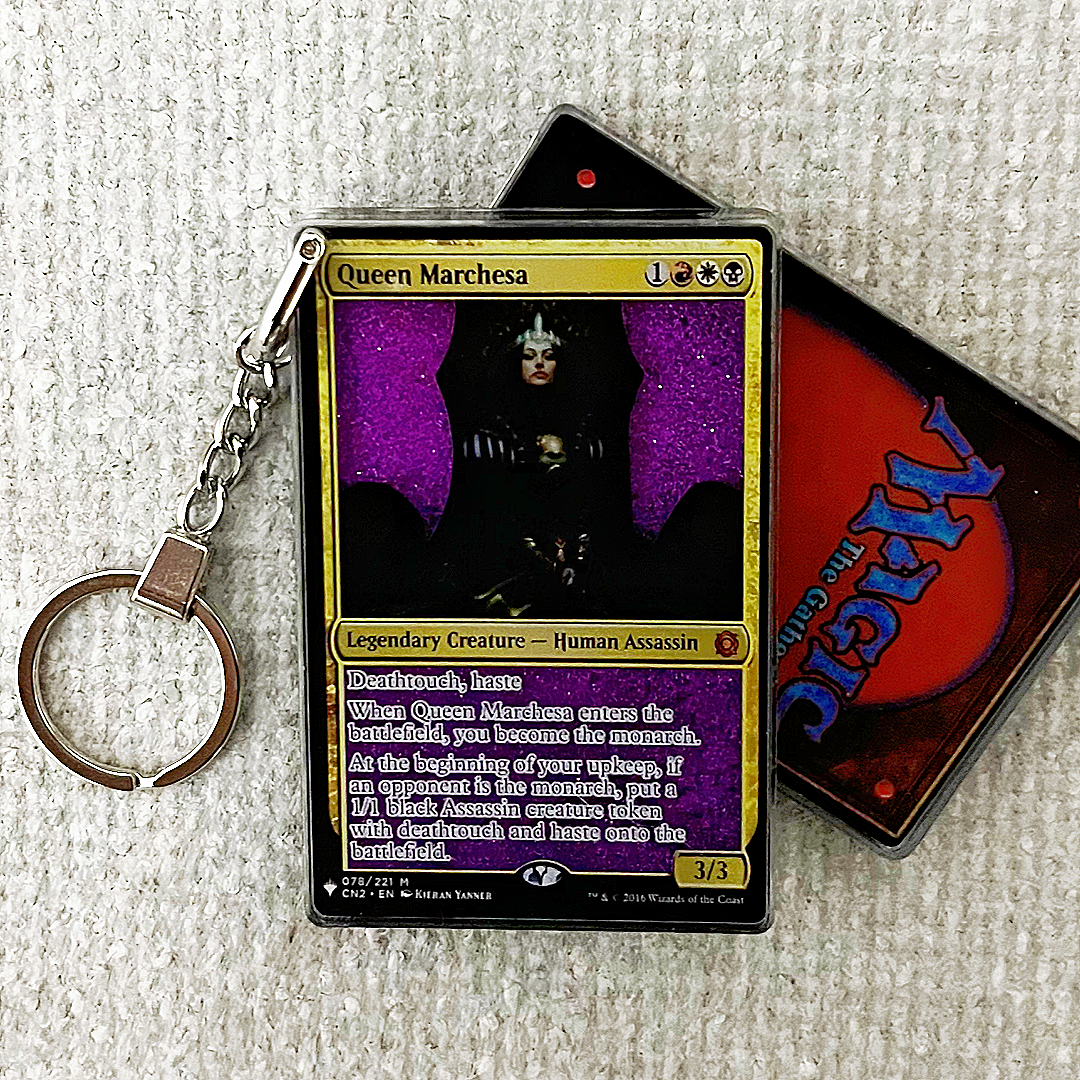 Queen Marchesa Card Quicksand Keychain