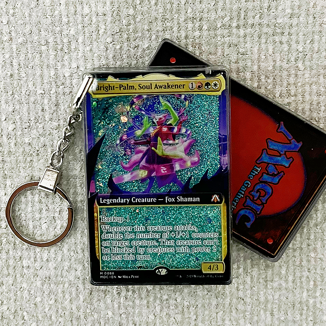 Bright-Palm, Soul Awakener Card Quicksand Keychain