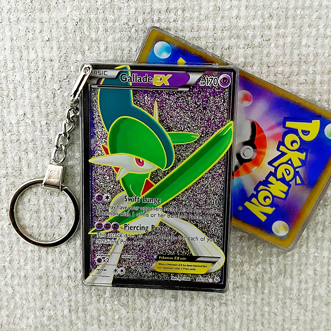 Gallade EX Card Quicksand Keychain