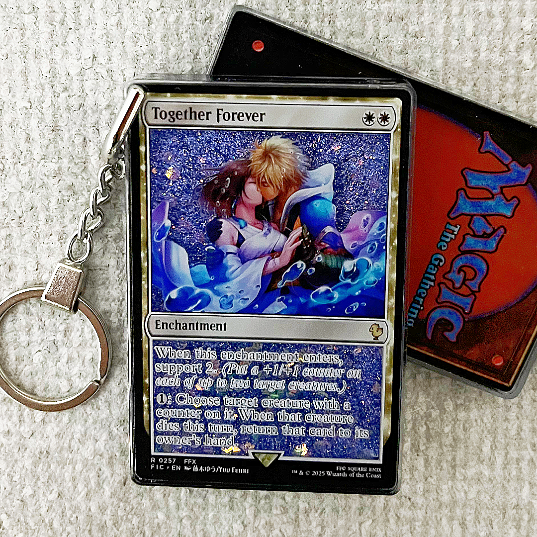 Together Forever Magic the Gathering Card Quicksand Keychain